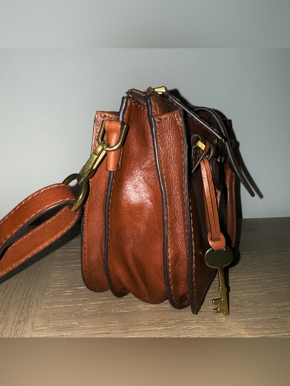 Fossil Ryder Leather Mini Satchel Bag in Brown - Picture 6 of 11
